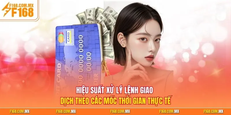 Hiệu suất xử lý lệnh giao dịch theo các mốc thời gian thực tế