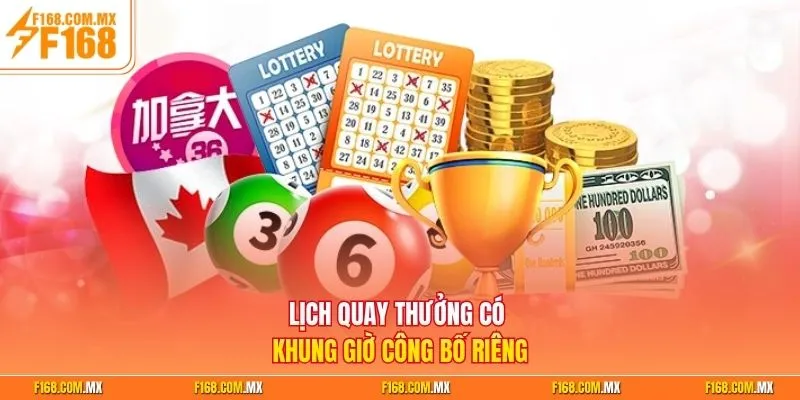 Lịch quay thưởng có khung giờ công bố riêng